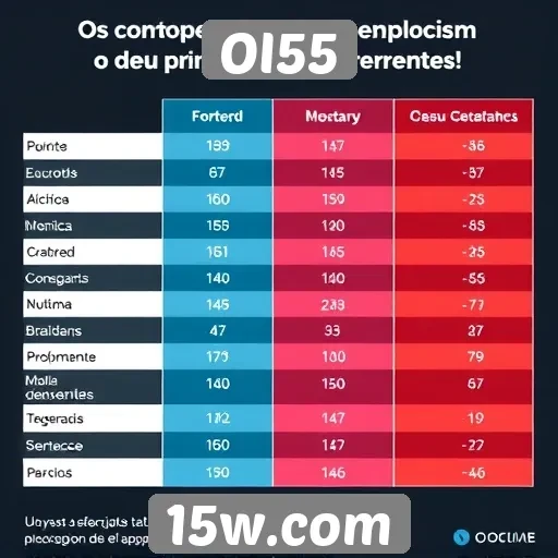 Desempenho do site OI55 em comparação com concorrentes